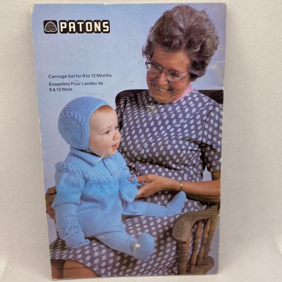 Beehive Pretty Baby Cardigan Afghan Hat Mittens Dress Coat Pattern Booklet 420 - Picture 6 of 6